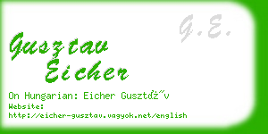 gusztav eicher business card